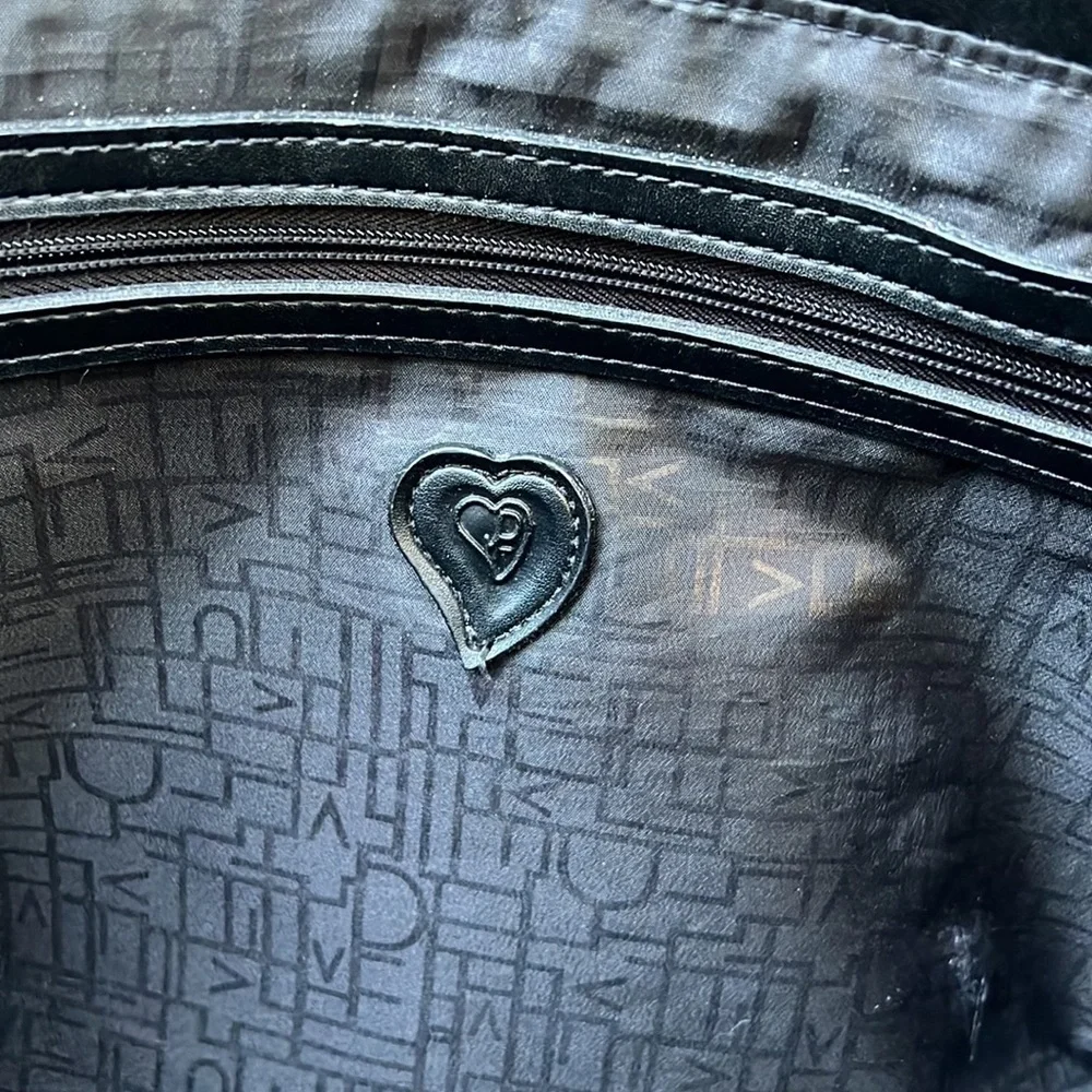 Diane von Furstenberg Large Pink Black Heart Tote Bag